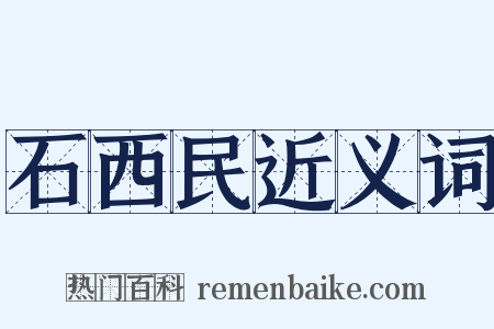 石西民近义词是什么意思的图片